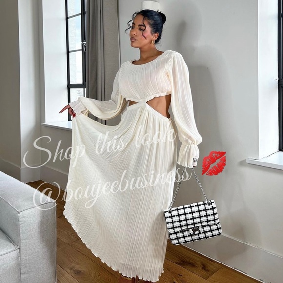ZARA Cut Out Pleated Dress BNWT - Picture 9 of 13
